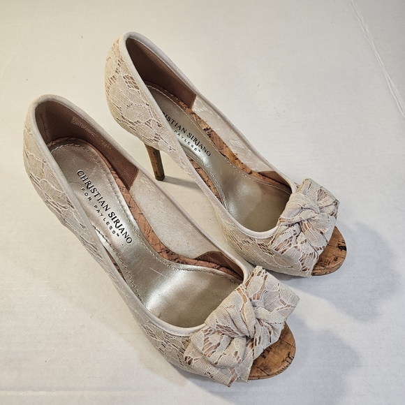 LACE Bamboo 3" Heels Peep Toe Women's 7.5 NwoT Whimsigoth Romantic - Picture 13 of 13